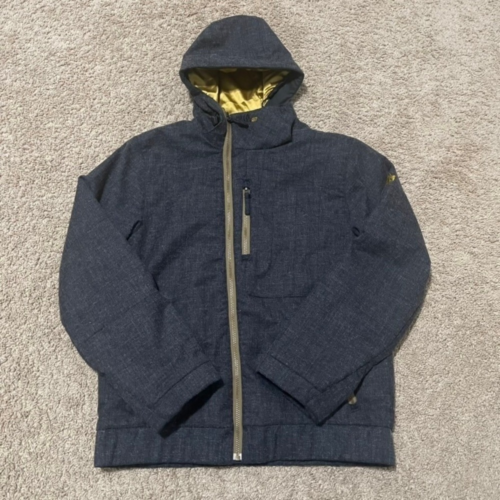 Billabong Jacket Womens Medium Gray Tara Dakides Hooded Ski Snowboard Outerwear